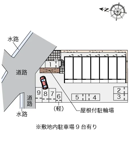 ★手数料０円★直方市感田　月極駐車場（LP）